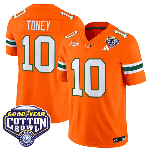 Men's Miami Hurricanes 2025 Vapor Limited Jersey - 2025 Cotton Bowl Patch - All Stitched