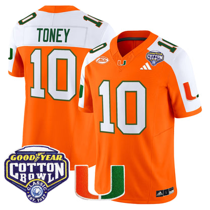 Men's Miami Hurricanes 2025 Vapor Limited Jersey - 2025 Cotton Bowl Patch - All Stitched