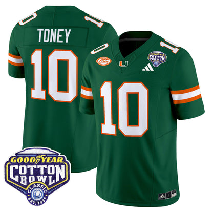 Men's Miami Hurricanes 2025 Vapor Limited Jersey - 2025 Cotton Bowl Patch - All Stitched