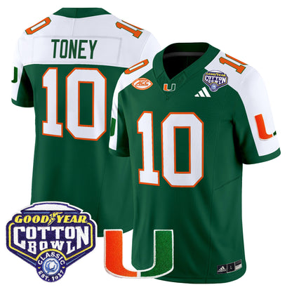 Men's Miami Hurricanes 2025 Vapor Limited Jersey - 2025 Cotton Bowl Patch - All Stitched