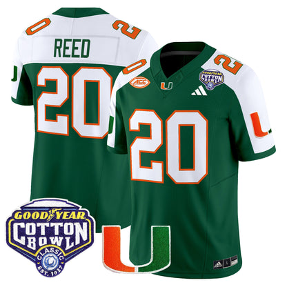 Men's Miami Hurricanes 2025 Vapor Limited Jersey - 2025 Cotton Bowl Patch - All Stitched