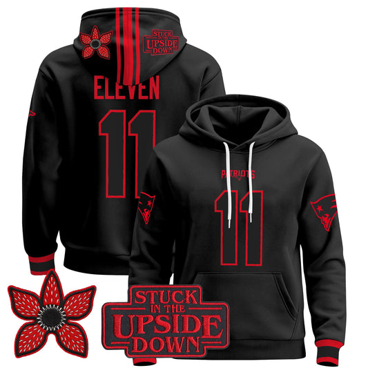 New England Patriots 'Stranger Things Edition' Premium Pullover Hoodie - All Stitched