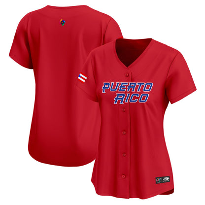 Women's Team Puerto Rico World Baseball Classic Vapor Premier Jersey - 2026 Roster - All Stitched