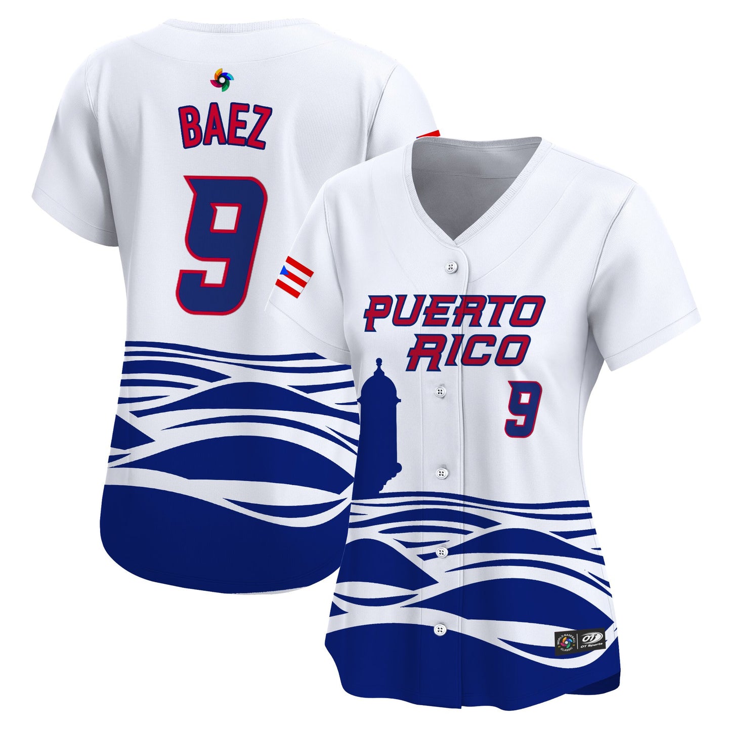 Women's Team Puerto Rico World Baseball Classic Vapor Premier Jersey - 2026 Roster - All Stitched