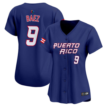 Women's Team Puerto Rico World Baseball Classic Vapor Premier Jersey - 2026 Roster - All Stitched