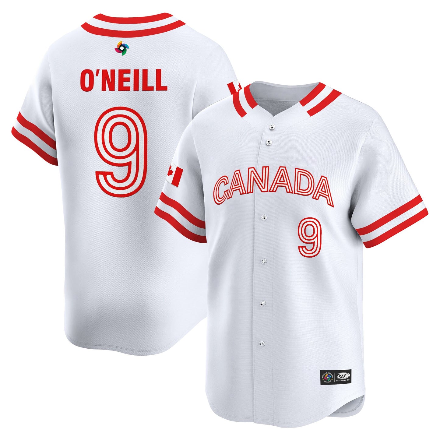 Men's Team Canada World Baseball Classic Vapor Premier Jersey - 2026 Roster (Projected Number) - All Stitched