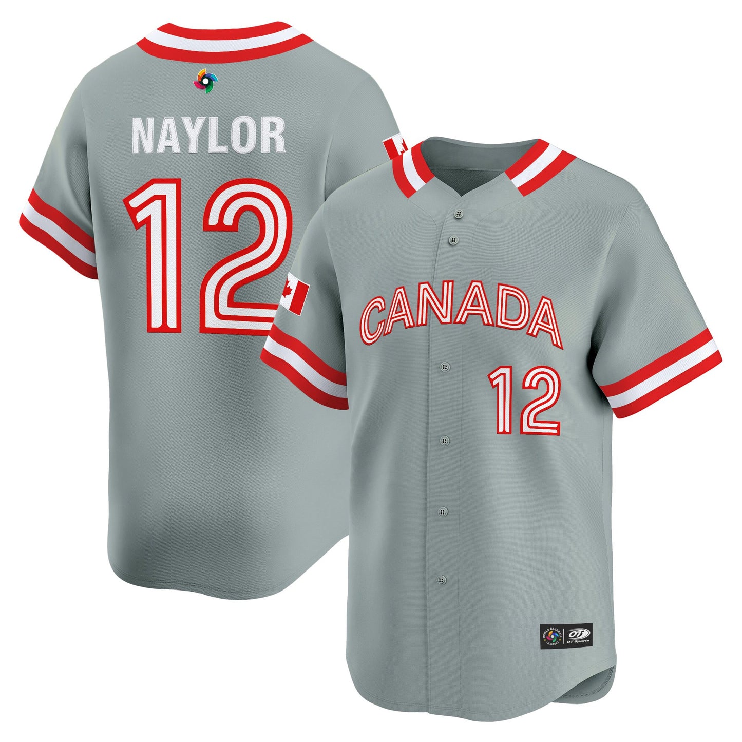 Men's Team Canada World Baseball Classic Vapor Premier Jersey - 2026 Roster (Projected Number) - All Stitched