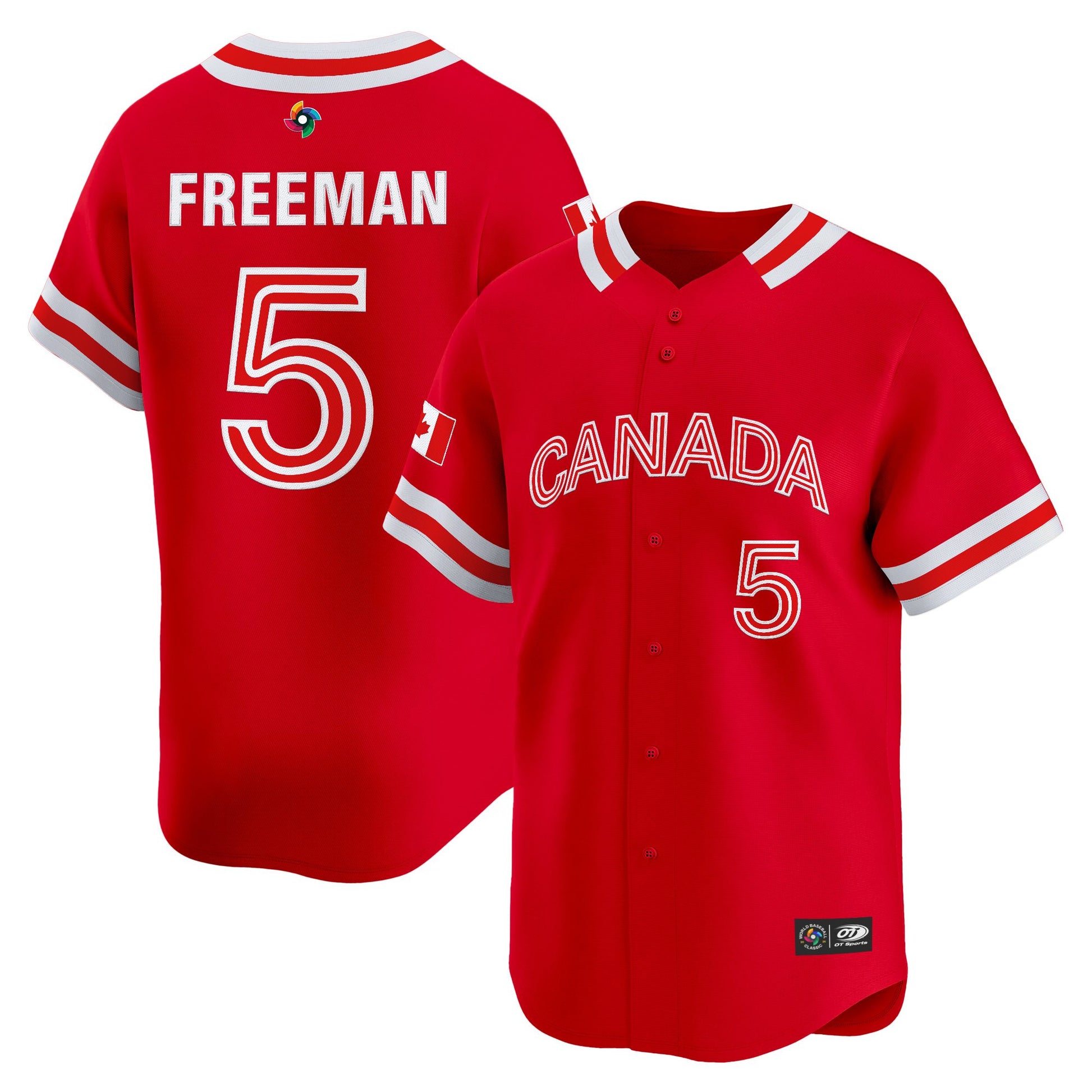 Men's Team Canada World Baseball Classic Vapor Premier Jersey - 2026 Roster (Projected Number) - All Stitched