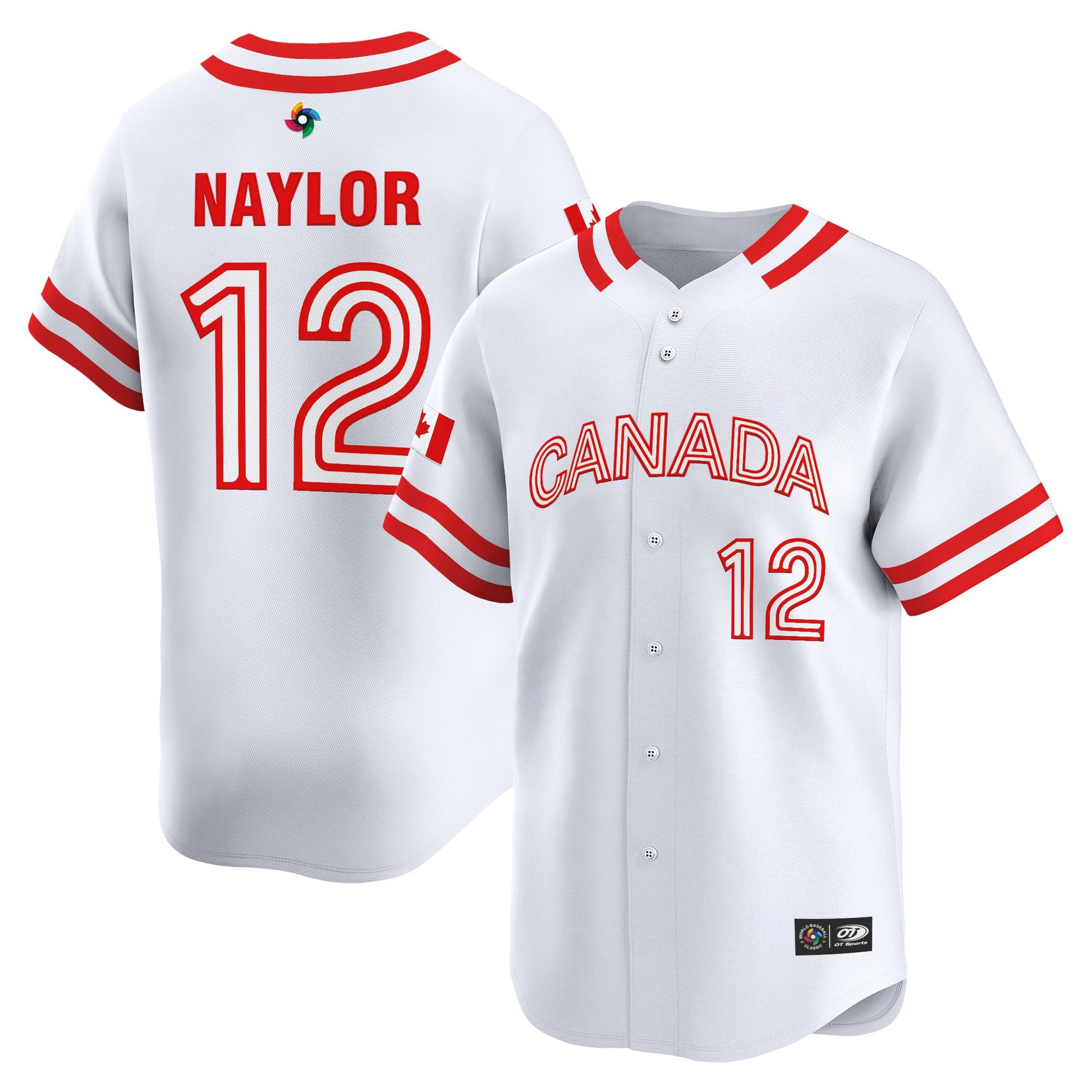 Men's Team Canada World Baseball Classic Vapor Premier Jersey - 2026 Roster (Projected Number) - All Stitched