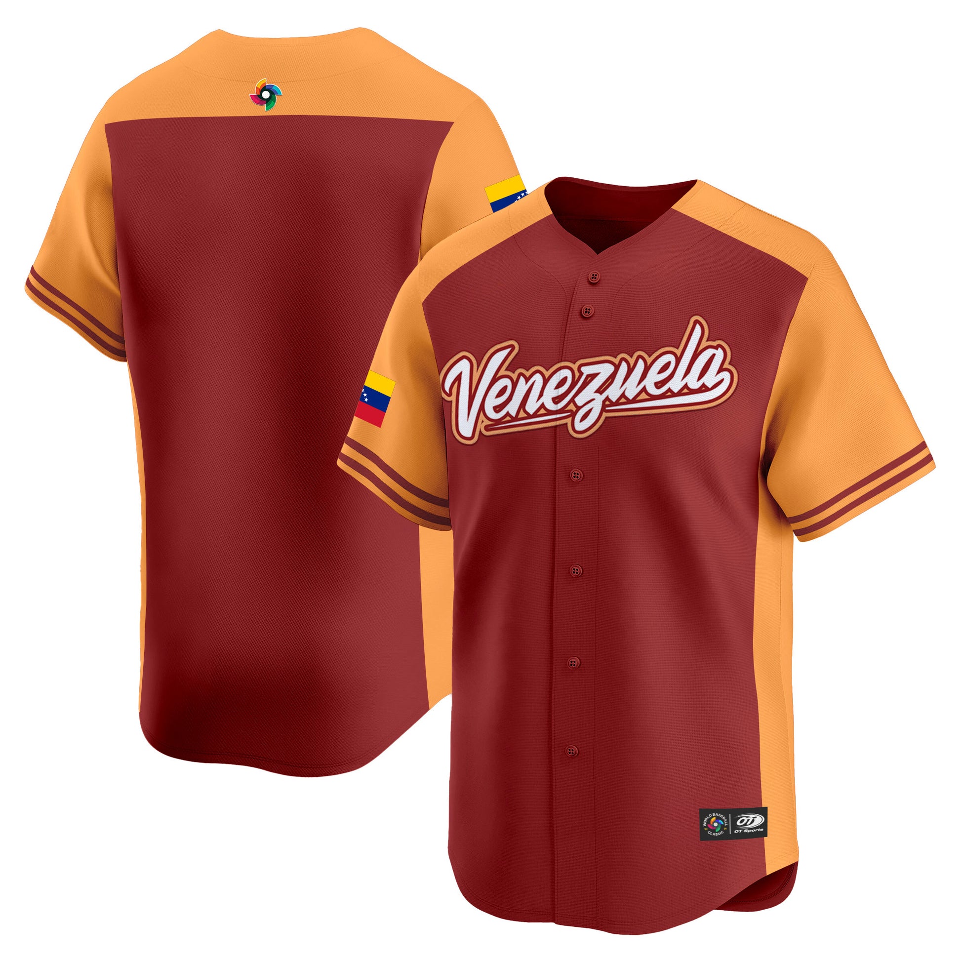 Men's Team Venezuela World Baseball Classic Vapor Premier Jersey - 2026 Roster - All Stitched