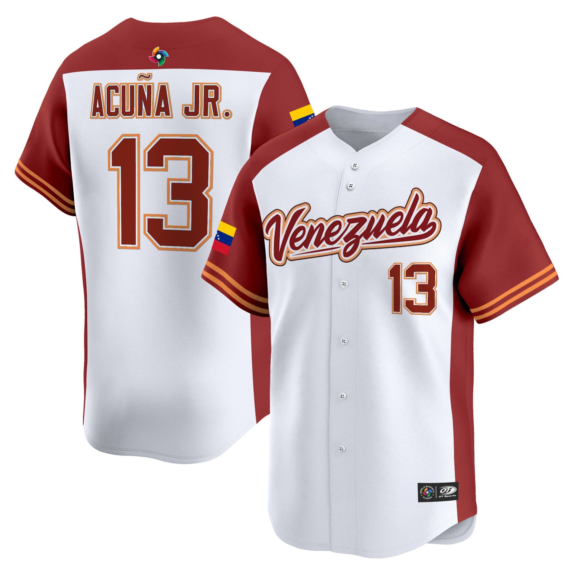 Men's Team Venezuela World Baseball Classic Vapor Premier Jersey - 2026 Roster - All Stitched