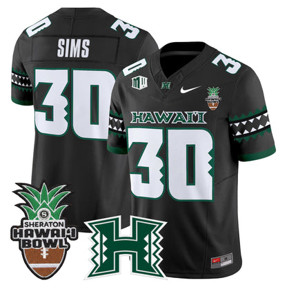 Men's Hawai'i Rainbow Warriors 2025 Hawai'i Bowl Vapor Limited Jersey - All Stitched