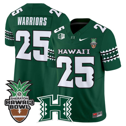 Men's Hawai'i Rainbow Warriors 2025 Hawai'i Bowl Vapor Limited Jersey - All Stitched