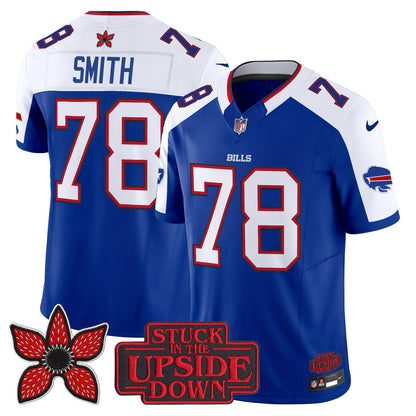 Men's Buffalo Bills 'Stranger Things Edition' Vapor Limited Jersey V2 - All Stitched