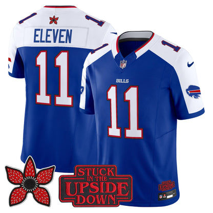 Men's Buffalo Bills 'Stranger Things Edition' Vapor Limited Jersey V2 - All Stitched