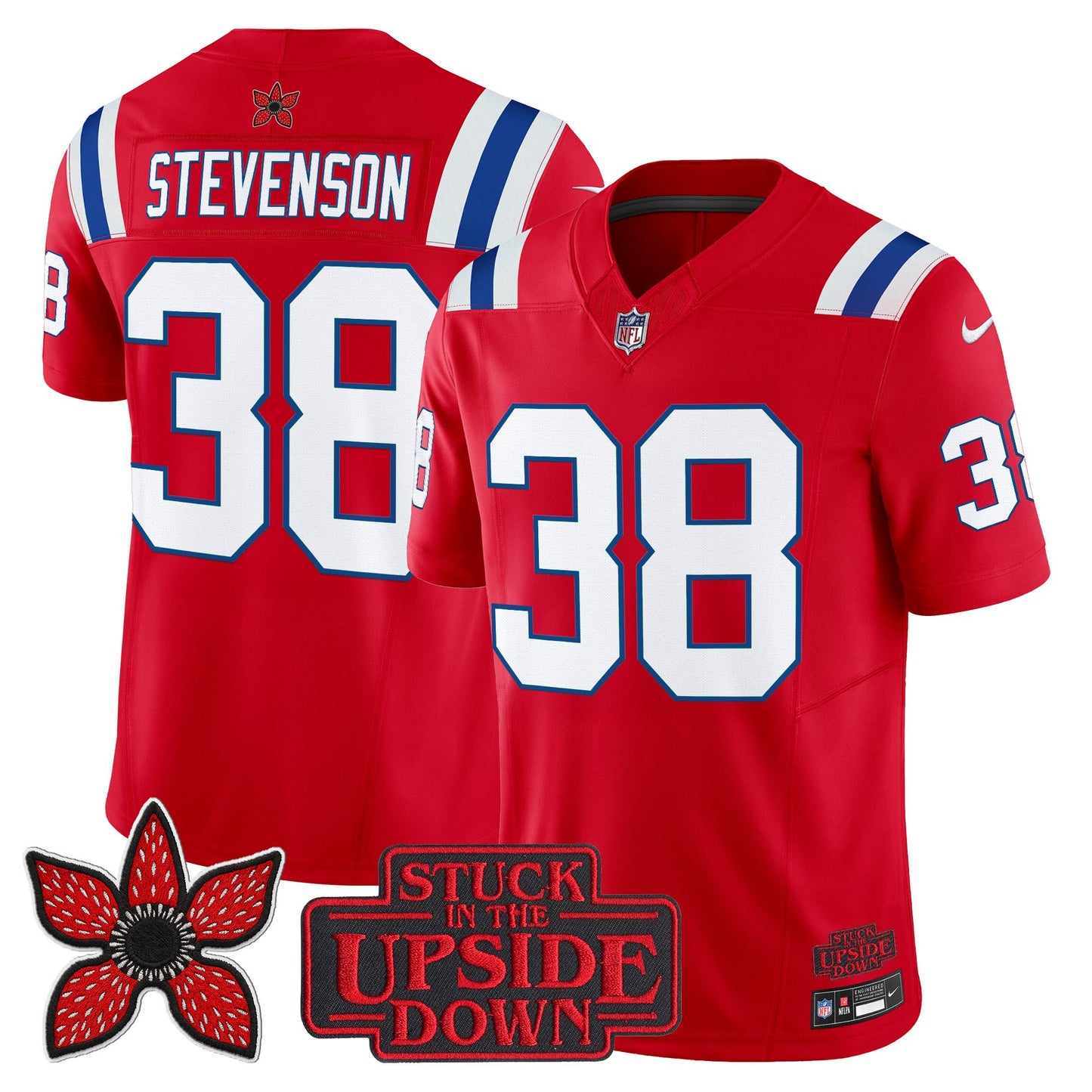 Men's New England Patriots 'Stranger Things Edition' Vapor Limited Jersey V2 - All Stitched