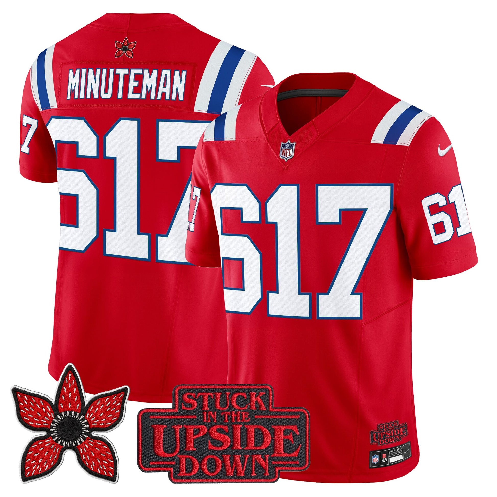 Men's New England Patriots 'Stranger Things Edition' Vapor Limited Jersey V2 - All Stitched
