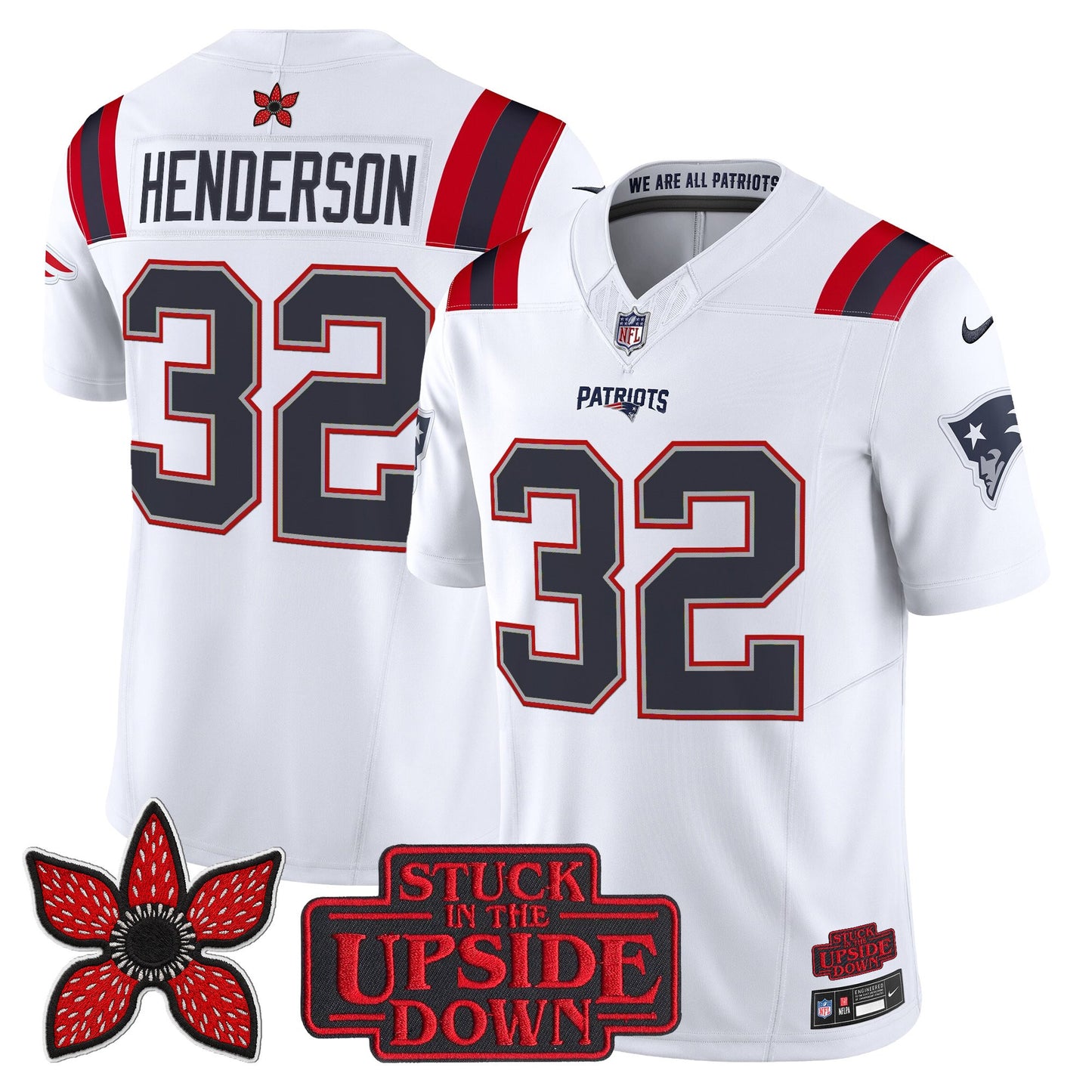 Men's New England Patriots 'Stranger Things Edition' Vapor Limited Jersey V2 - All Stitched
