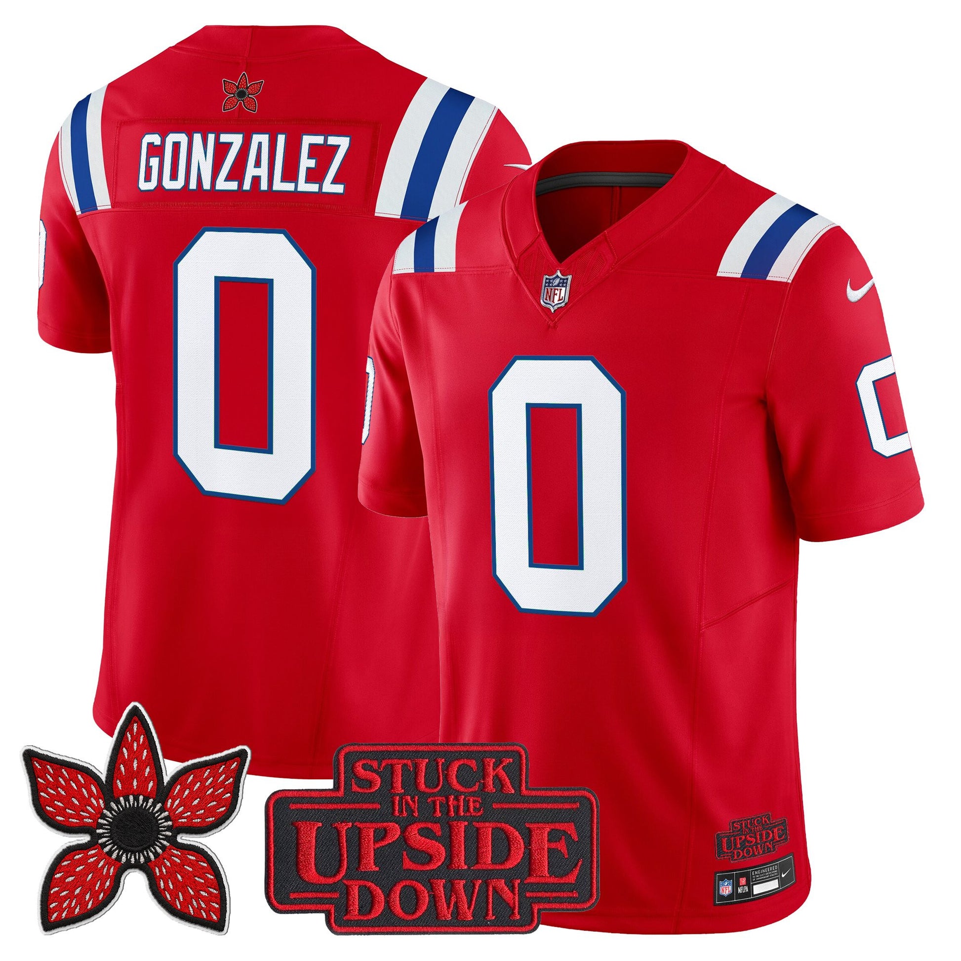 Men's New England Patriots 'Stranger Things Edition' Vapor Limited Jersey V2 - All Stitched