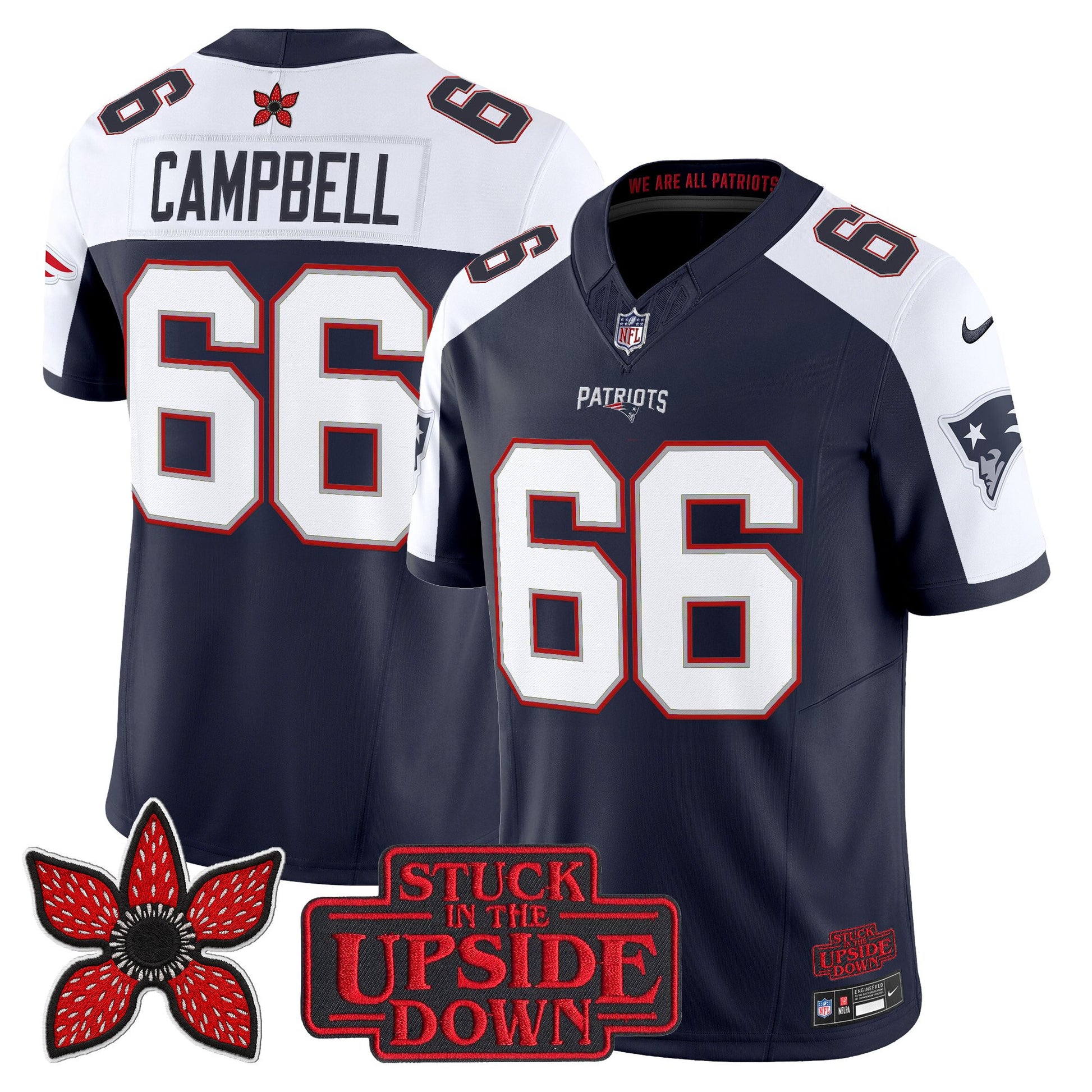 Men's New England Patriots 'Stranger Things Edition' Vapor Limited Jersey V2 - All Stitched