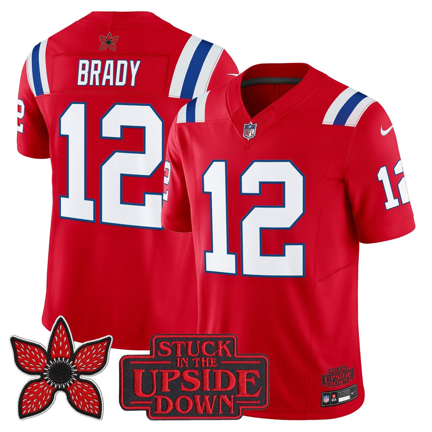 Men's New England Patriots 'Stranger Things Edition' Vapor Limited Jersey V2 - All Stitched