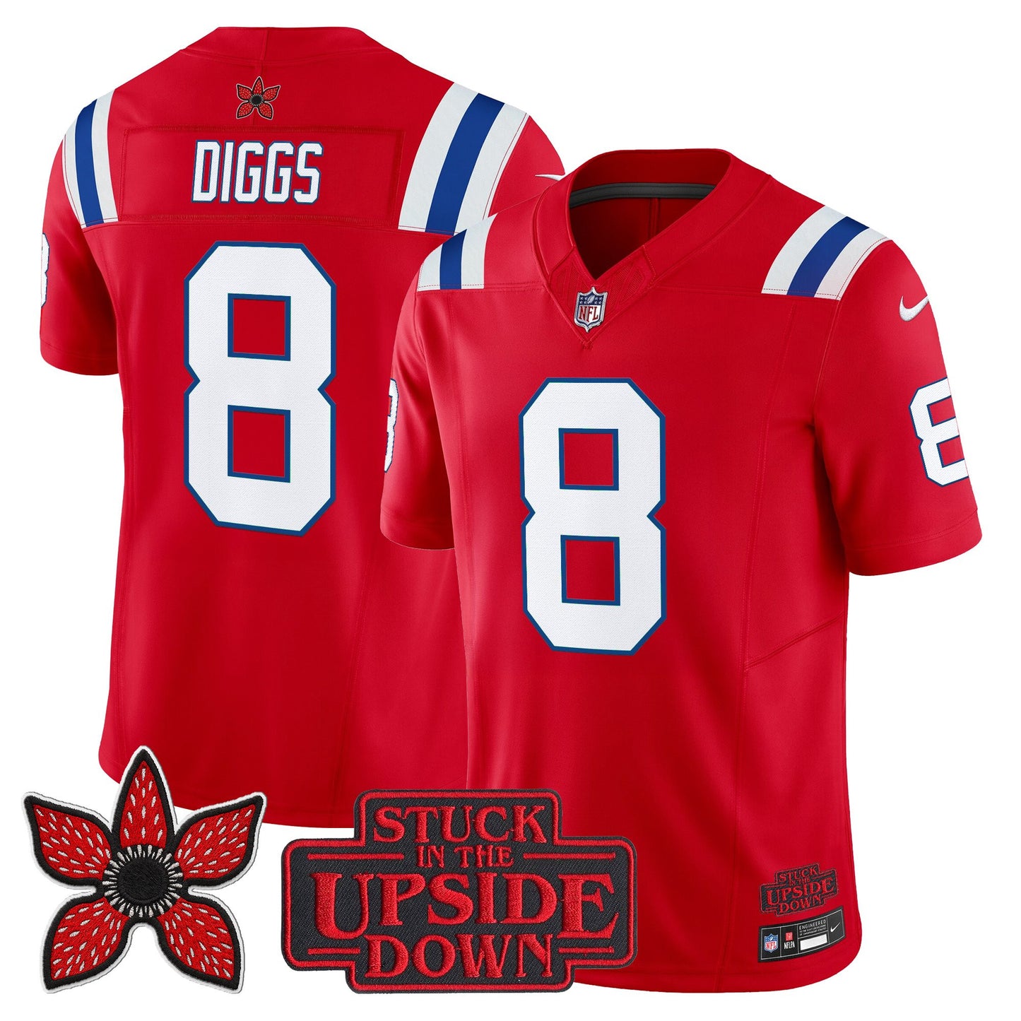 Men's New England Patriots 'Stranger Things Edition' Vapor Limited Jersey V2 - All Stitched