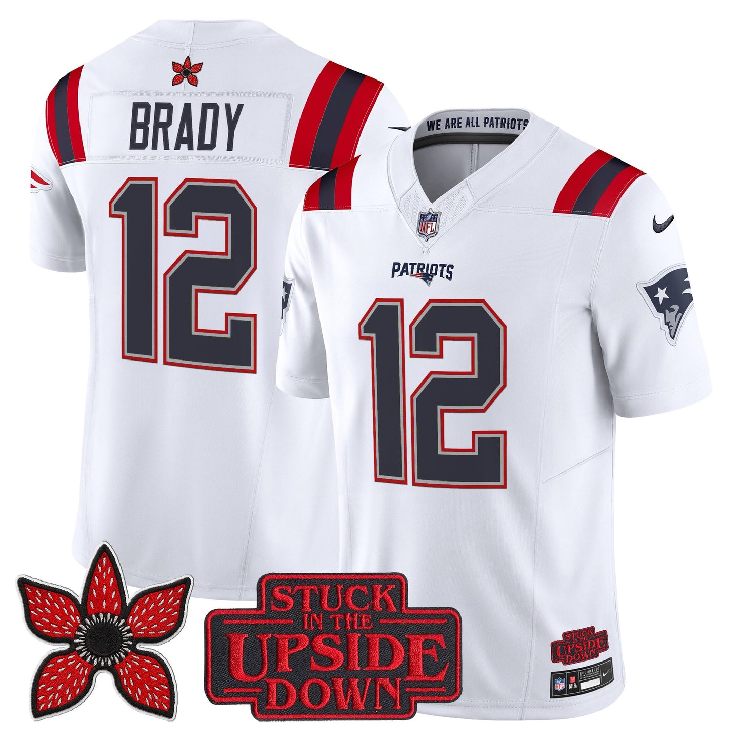 Men's New England Patriots 'Stranger Things Edition' Vapor Limited Jersey V2 - All Stitched