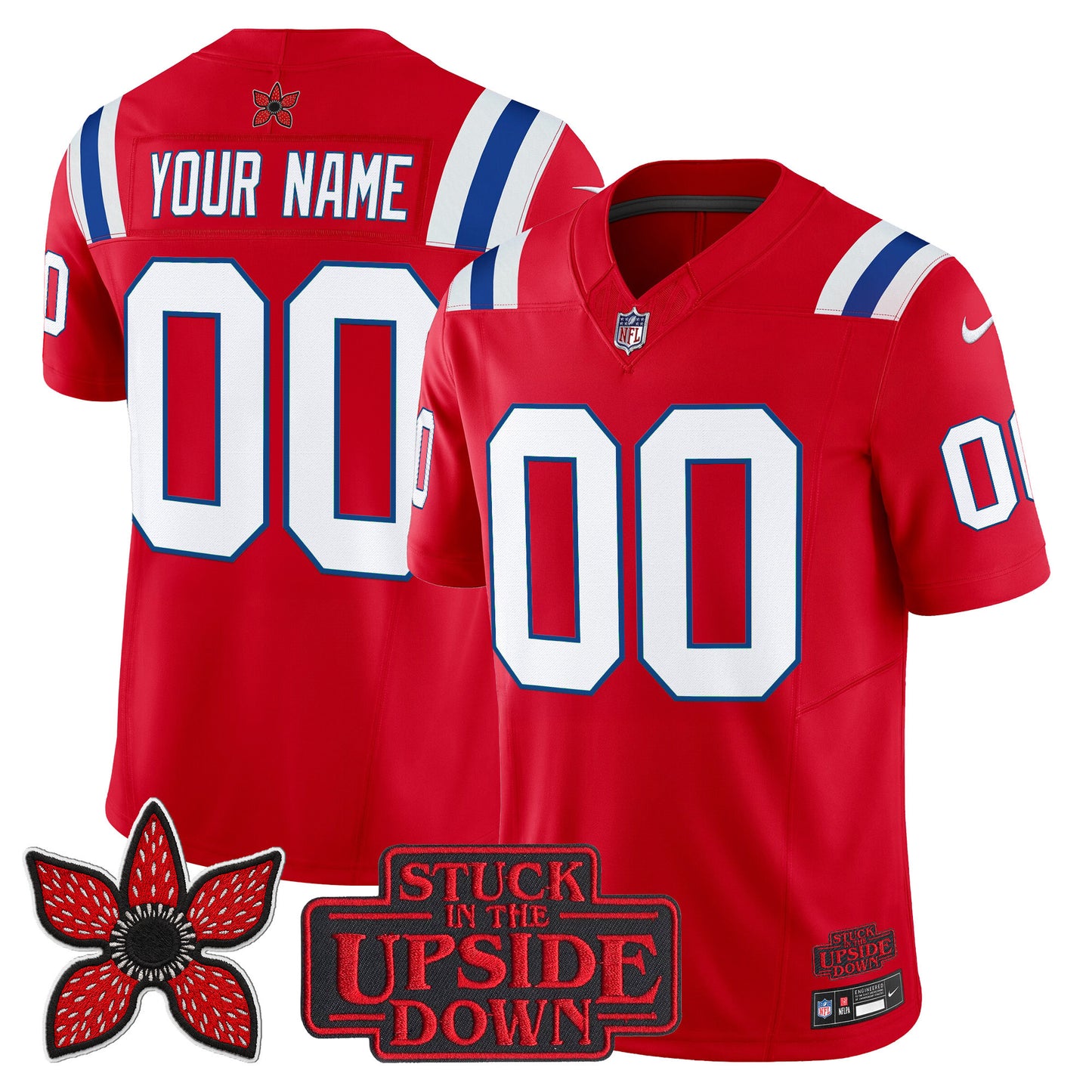 New England Patriots 'Stranger Things Edition' Vapor Limited Custom Jersey V2 - All Stitched