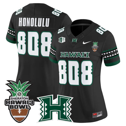 Women's Hawai'i Rainbow Warriors 2025 Hawai'i Bowl Vapor Limited Jersey - All Stitched