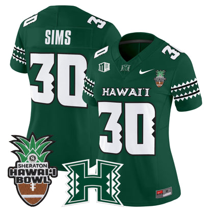 Women's Hawai'i Rainbow Warriors 2025 Hawai'i Bowl Vapor Limited Jersey - All Stitched