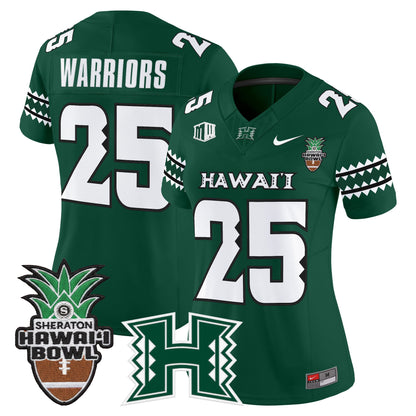 Women's Hawai'i Rainbow Warriors 2025 Hawai'i Bowl Vapor Limited Jersey - All Stitched