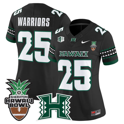 Women's Hawai'i Rainbow Warriors 2025 Hawai'i Bowl Vapor Limited Jersey - All Stitched