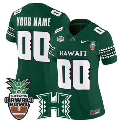 Hawai'i Rainbow Warriors 2025 Hawai'i Bowl Vapor Limited Custom Jersey - All Stitched