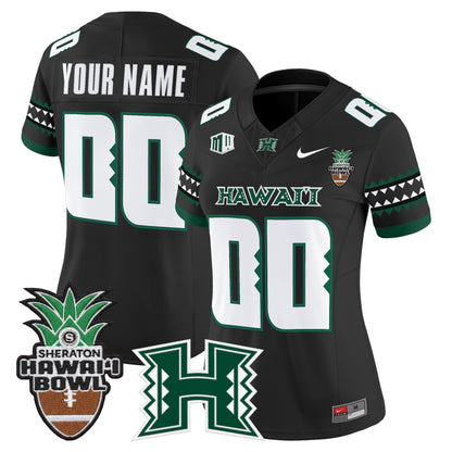 Hawai'i Rainbow Warriors 2025 Hawai'i Bowl Vapor Limited Custom Jersey - All Stitched