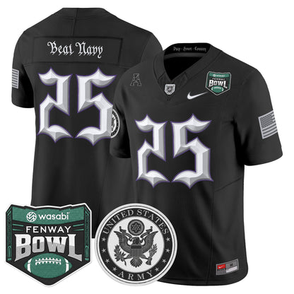 Men's Army Black Knights Honoring 250 Years Of Service And Sacrifice Vapor Limited Jersey - 2025 Fenway Bowl Patch - All Stitched