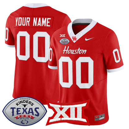 Houston Cougars 2025 Texas Bowl Vapor Limited Custom Jersey - All Stitched
