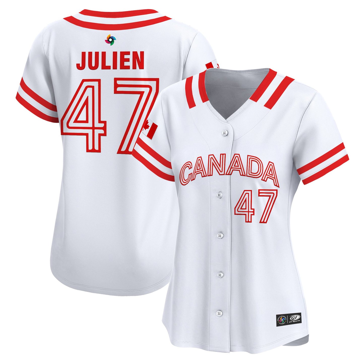 Women's Team Canada World Baseball Classic Vapor Premier Jersey - 2026 Roster (Projected Number) - All Stitched