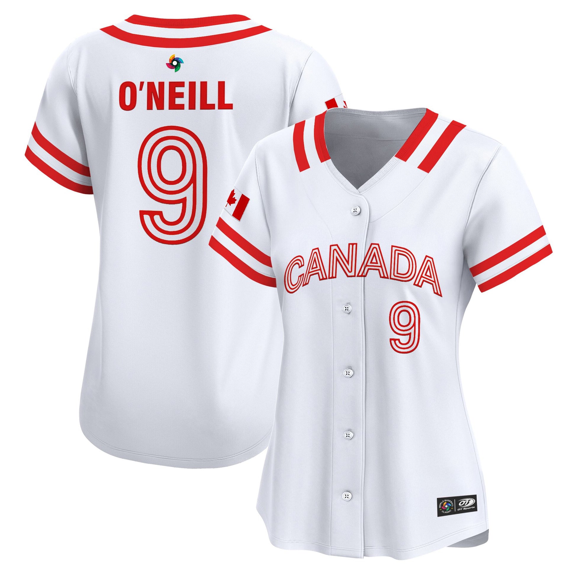 Women's Team Canada World Baseball Classic Vapor Premier Jersey - 2026 Roster (Projected Number) - All Stitched