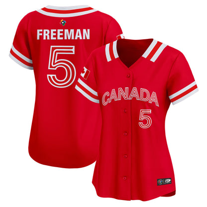 Women's Team Canada World Baseball Classic Vapor Premier Jersey - 2026 Roster (Projected Number) - All Stitched