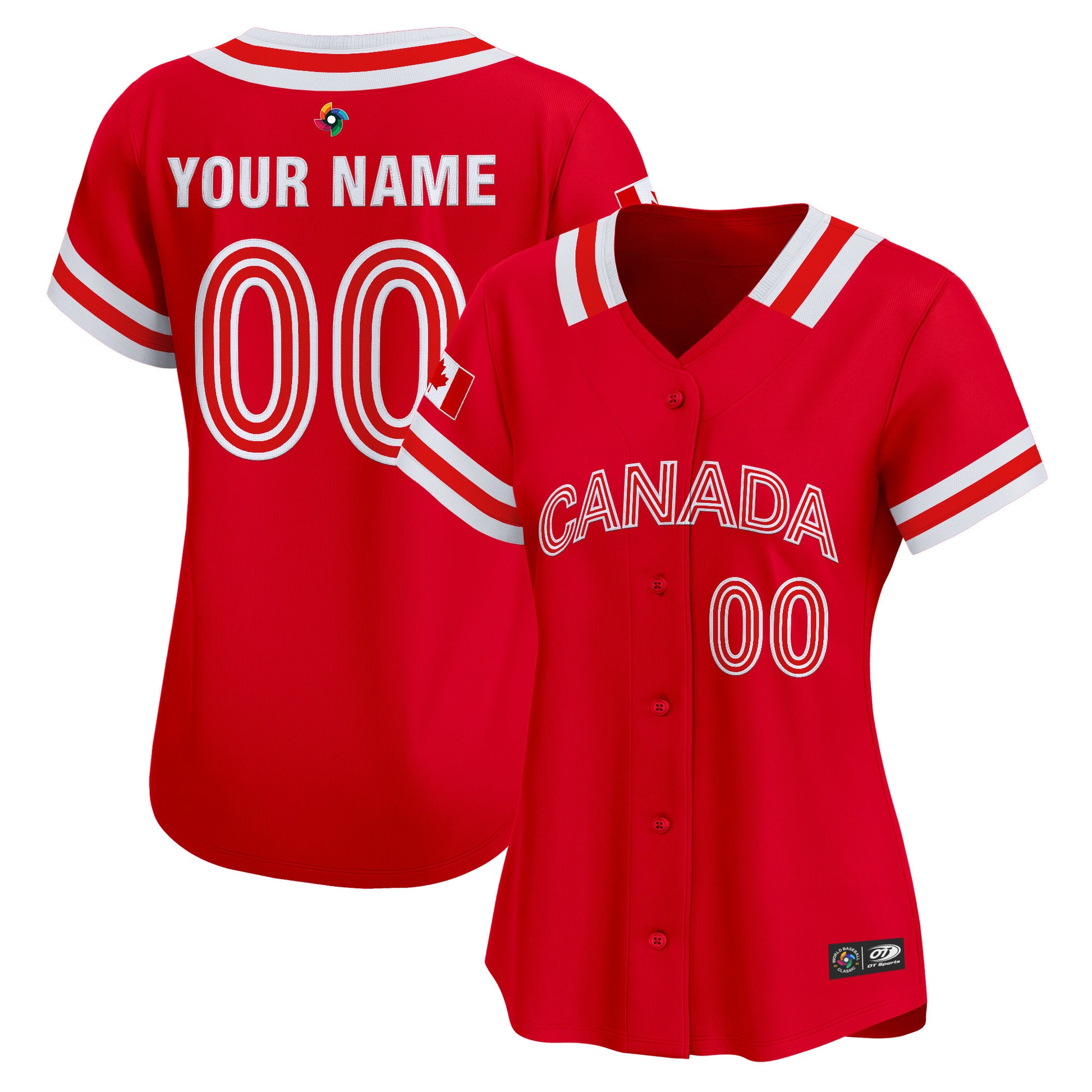 Team Canada World Baseball Classic Vapor Premier Custom Jersey - 2026 Roster (Projected Number) - All Stitched