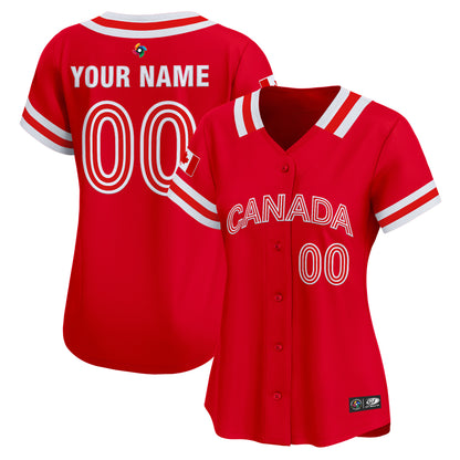 Team Canada World Baseball Classic Vapor Premier Custom Jersey - 2026 Roster (Projected Number) - All Stitched