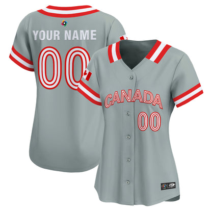 Team Canada World Baseball Classic Vapor Premier Custom Jersey - 2026 Roster (Projected Number) - All Stitched