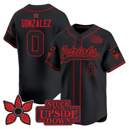 Men's New England Patriots 'Stranger Things Edition' Vapor Baseball Jersey - All Stitched