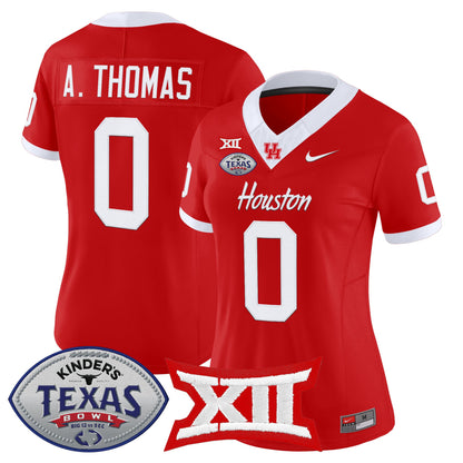 Women's Houston Cougars 2025 Texas Bowl Vapor Limited Jersey - All Stitched
