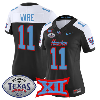 Women's Houston Cougars 2025 Texas Bowl Vapor Limited Jersey - All Stitched