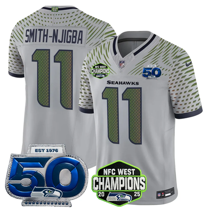 SEA 2026 NFC West Champions Limited Jersey - 50th Season Patch - All Stitched n2