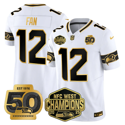 SEA 2026 NFC West Champions Limited Jersey - 50th Season Patch - All Stitched n2