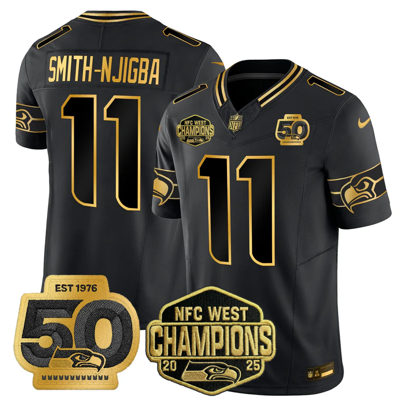 SEA 2026 NFC West Champions Limited Jersey - 50th Season Patch - All Stitched n2