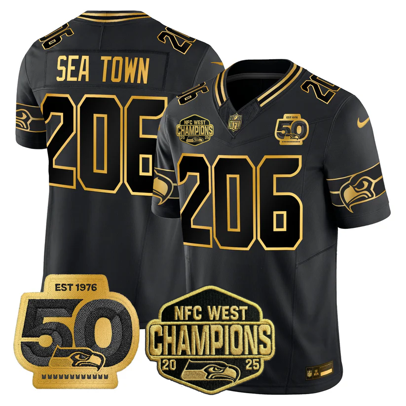 SEA 2026 NFC West Champions Limited Jersey - 50th Season Patch - All Stitched