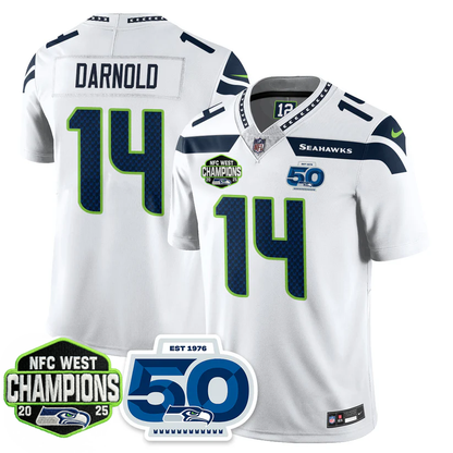 SEA 2026 NFC West Champions Limited Jersey - 50th Season Patch - All Stitched